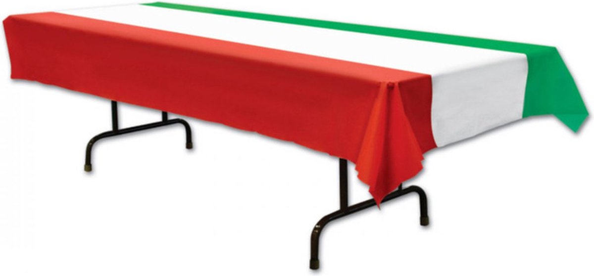 Tafelkleek Italiaanse vlag - rood wit en groen - 275 x 135 cm