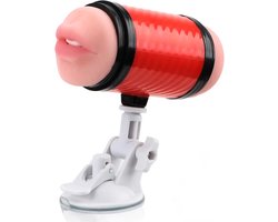 Telescopische kunst mond - Masturbator - Zonder vibratie - Zuignap - Verstelbaar - Zeer realistisch - Hevige orgasmes