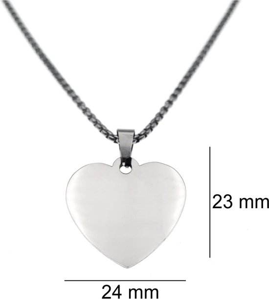 Collier - Coeur - Avec Nom - Fien - Argent