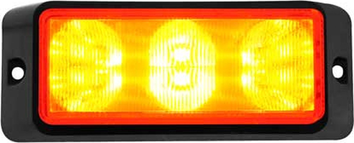 LED strobe lamp oranje 110x43x35mm - 12/36V