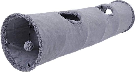 ERNAN Kattenspeelgoed, kattentunnel, opvouwbare kattentunnel, bunny-tunnel, speeltunnel en kruiptunnel voor kittens, puppy's, konijnen, kleine honden (paars ERNAN Kattenspeelgoed, kattentunnel, opvouwbare kattentunnel, bunny-tunnel, speeltunnel en kruiptunnel voor kittens, puppy's, konijnen, kleine honden (paars