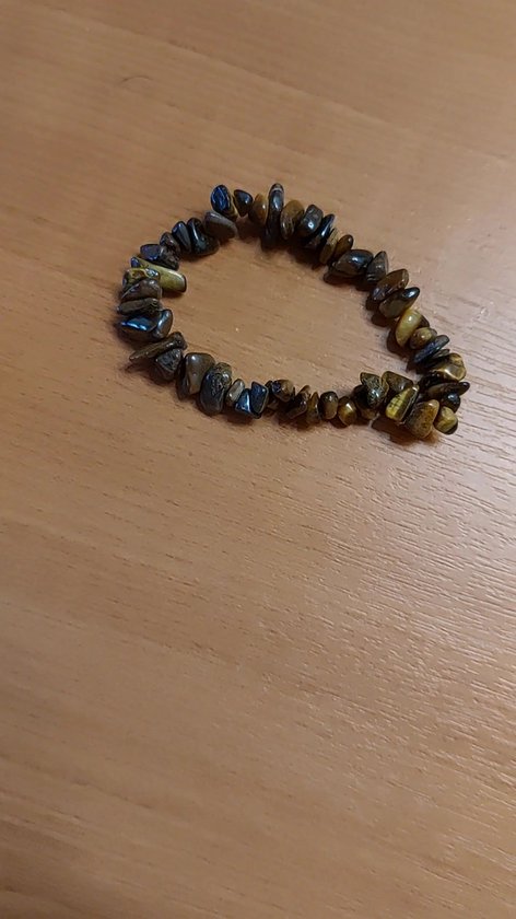 Armband tijgeroog chips elastisch