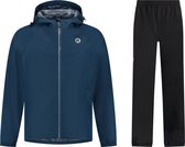 Rogelli Commuter Core Fiets Regenpak Dames en Heren - Waterdicht - Regenjas en Regenbroek - Blauw Zwart - Maat M