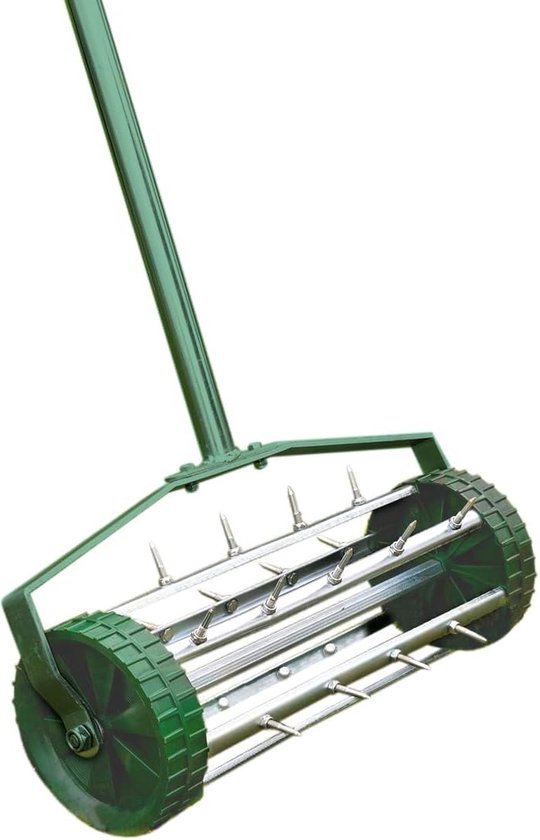 Rouleau à pointes - Aérateur de pelouse - Aération de l'herbe - Aérateur de pelouse - Piquet de pelouse - Aérateur de pelouse - Rouleau scarificateur