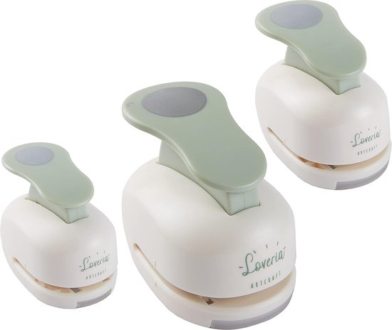 Vegena Ronde Ponsen 4 Stuks Cirkelpons, Vormponsen Rond, Papierpons Rond, Vormpons Set, Uitponsen Vorm-Locher voor Scrapbooking, Knutselen, Foto's, Wenskaarten, Cadeaulabels (8, 15, 25, 38mm