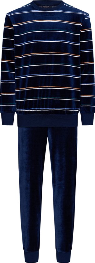 Pastunette - Pyjama homme bleu foncé en velours doux - M