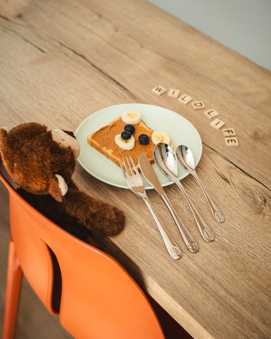 Zilverstad - Kinderbestek 4-delig Wildlife RVS 18/10 van Zilverstad — afbeelding 3