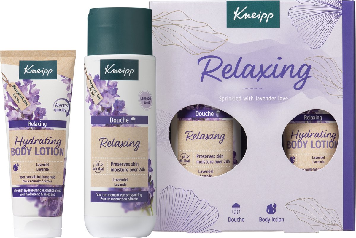 Goedkoopste Kneipp Relaxing Moments Geschenkset - Cadeau - Giftset - Lavendel - Vegan - Inhoud Douchegel 200 ml Body lotion 75 ml