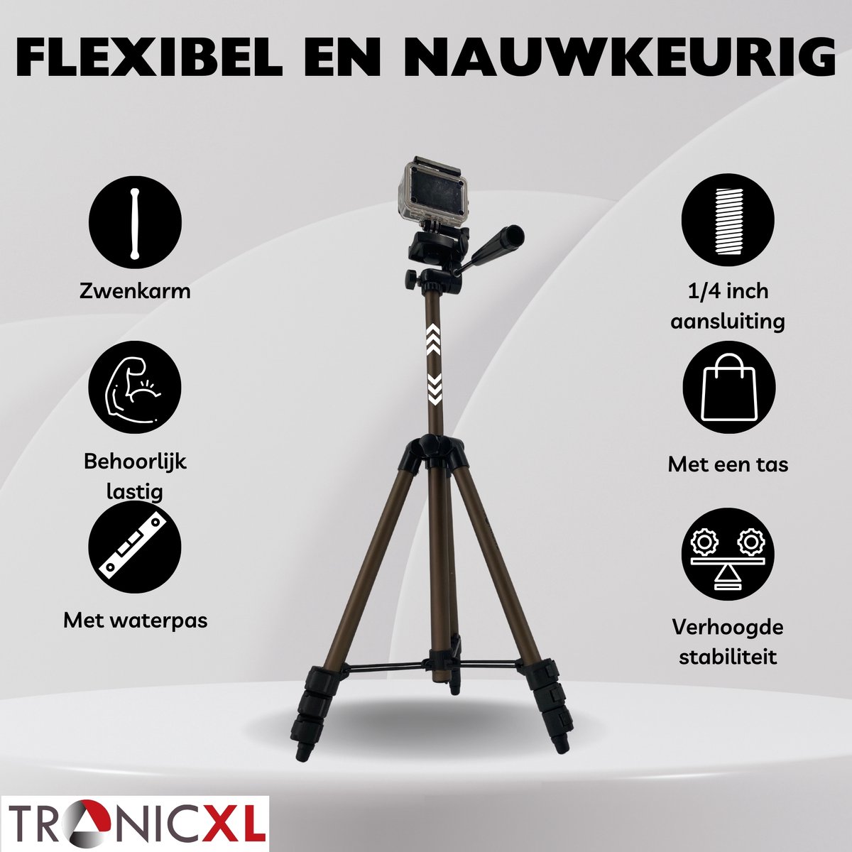 TroncXL 105cm Statv Trpod Kamerastatv Für DJ Osmo GoPro Hero Hero Stander Saulenstativ