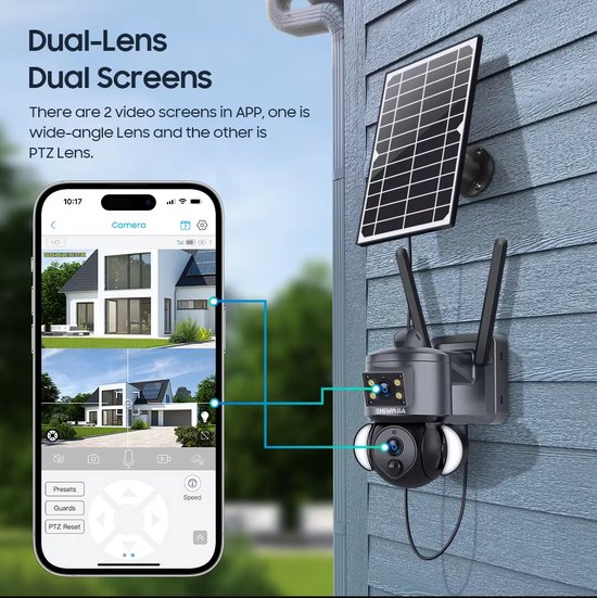 4G 4K Solar Camera - Geen wifi nodig - incl. 64gb SD kaart - Nachtzicht - Zonnepaneel - Draadloze beveiligingscamera - Securitycamera - 360 graden van Merkloos — afbeelding 5