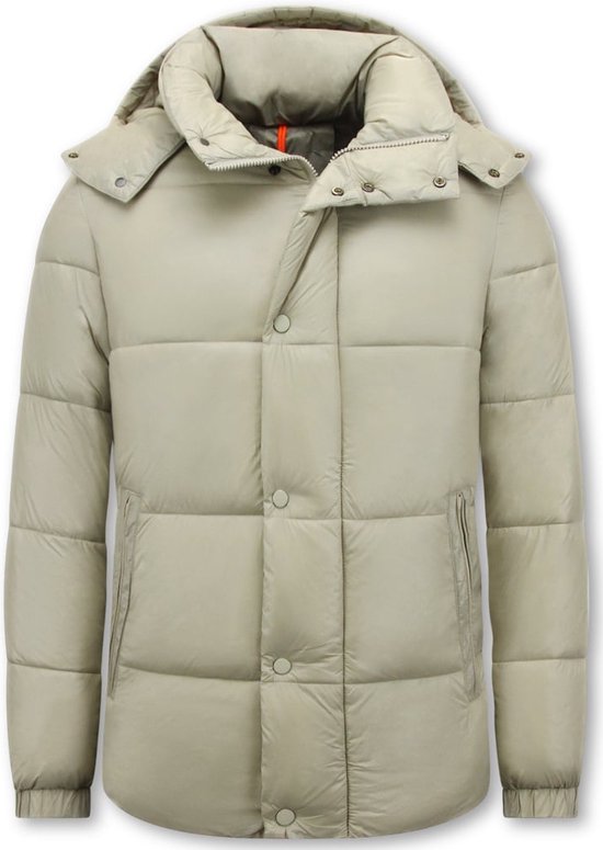 Jas Puffer - Jassen Heren Winter Capuchon - 8055 - Beige
