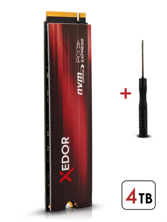 Xedor® XR75 - Interne SSD met Heatsink - NVMe M.2 - PCIe 4.0 - PS5 Compatibel - 4 TB