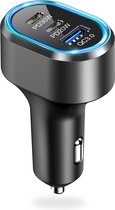 Autolader - Snellader - Autolader USB C - 12v USB Autolader - USB QC3.0 18W & USB C 30W & USB C 20W -12/24Volt - 68 Watt vermogen (PS25)