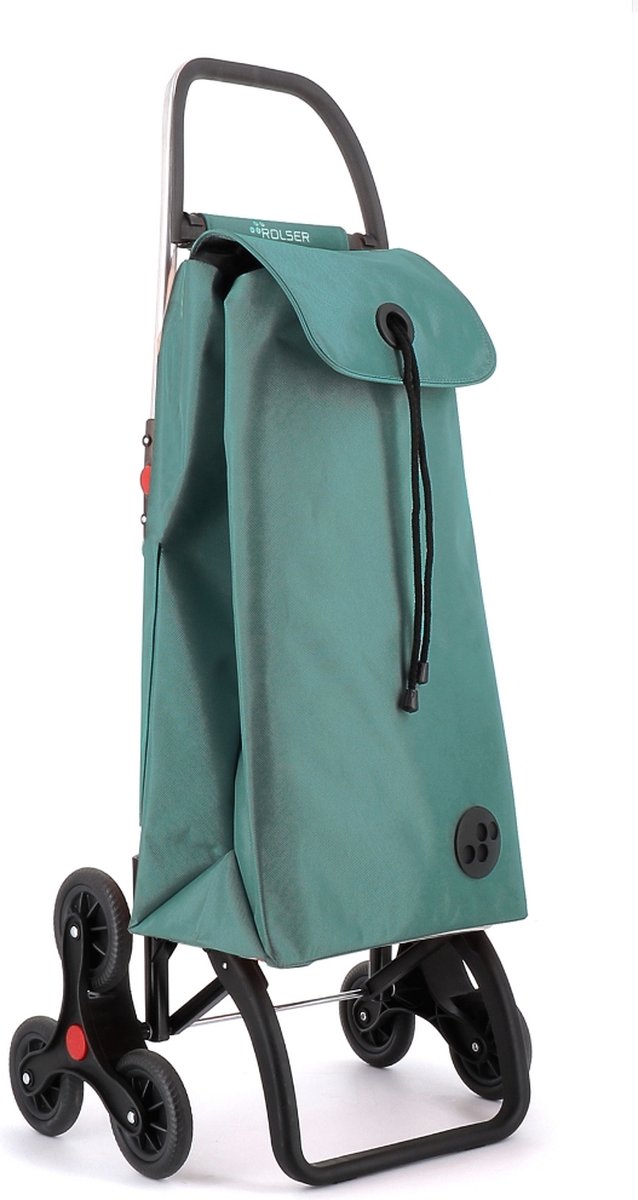 Rolser Boodschappentroley I-Max MF 6L - Foldable - Trappenstijger - 6 Wheels Aluminium Shopping Trolley - Opvouwbare Boodschappen Wagen met Traploper - Sea Coast
