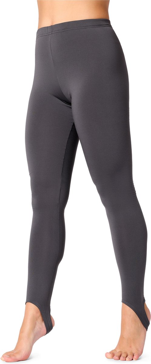 Bellivalini Dames Thermische Legging met Stijgbeugels - Sport - Vrijetijdsbroek - Lang - Sporbroek - met Pluizige Voering - BLV-BLV50-274-LE - Grafiet - M