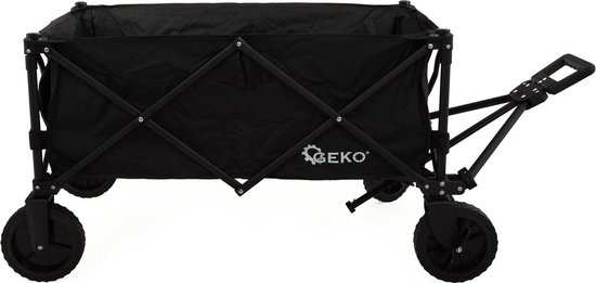 Geko Bolderkar - Bolderwagen - Opvouwbaar - Draaibare wielen - 127L - 100KG Draagkracht - Zwart van GEKO — afbeelding 2