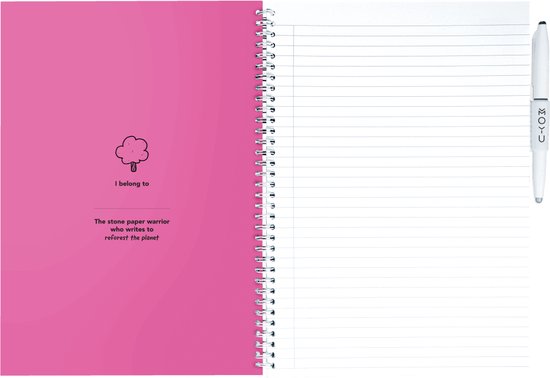 MOYU - Carnet Pink Passion - Carnet Effaçable A4 Premium