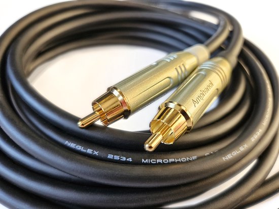 Audiophile Squad Cinch Kabel van MOGAMI 2534 - 1m High End RCA Audio Kabel (Nieuw model V2)