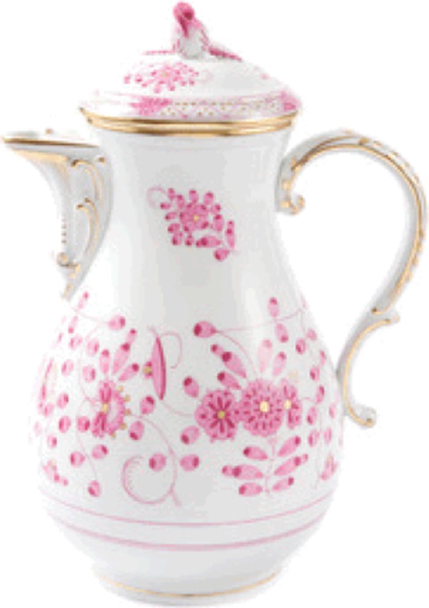 Koffiepot | Meissen | Indisch Paars volledig handbeschilderd
