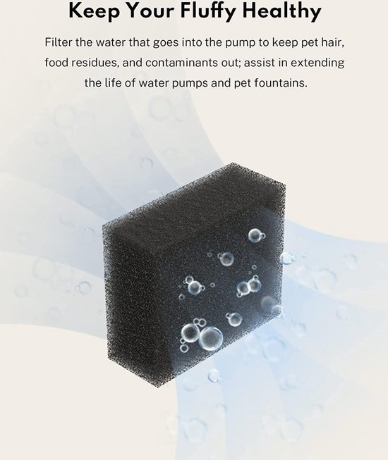 NautyPaws Kattenfonteinfilter, 6 stuks filters voor kattenfontein en 6 stuks sponzen en actieve kool lonenwisselhars voor 2,5 l drinkfontein voor katten draadloos (DPWFP6 NautyPaws Kattenfonteinfilter, 6 stuks filters voor kattenfontein en 6 stuks sponzen en actieve kool lonenwisselhars voor 2,5 l drinkfontein voor katten draadloos (DPWFP6