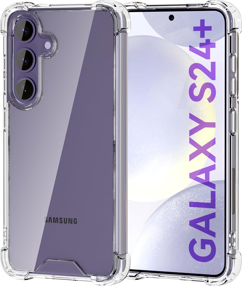 Hoesje geschikt voor Samsung S24 Plus Transparant Doorzichtig Hoesje ShockProof - Siliconen Shock Proof Hardcase hoesje geschikt voor Samsung S24 plus - Geschikt voor Samsung S24 Plus Hoesje Shockproof - Kristal Helder