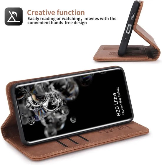 Étui de téléphone en cuir adapté pour Samsung Galaxy S24 ultra – Étui portefeuille à rabat magnétique avec poche pour cartes, Protection antichoc, étui de téléphone de Luxe avec poche pour cartes