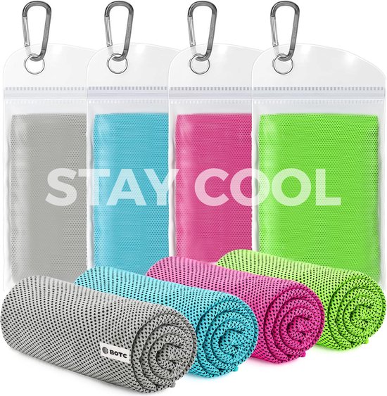 Foto: Botc cooling towel 100x30cm 1 set van 4 stuks ice towel absorberend sneldrogend