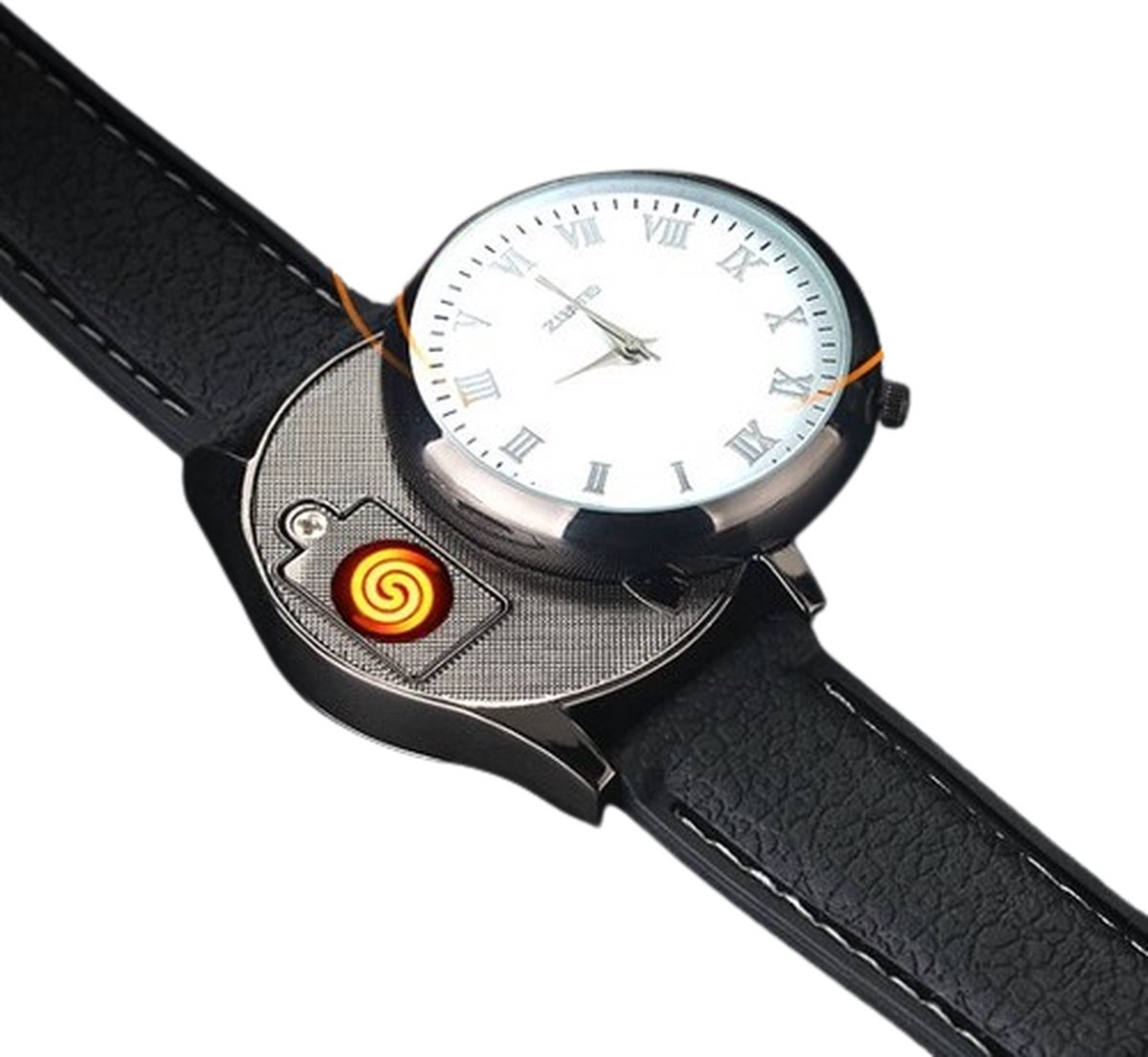 Goedkoopste Mooi horloge inclusief aansteker | Vlamloze aansteker | Creatief | Polshorloge | USB opblaasbaar | Praktisch | Inclusief oplader