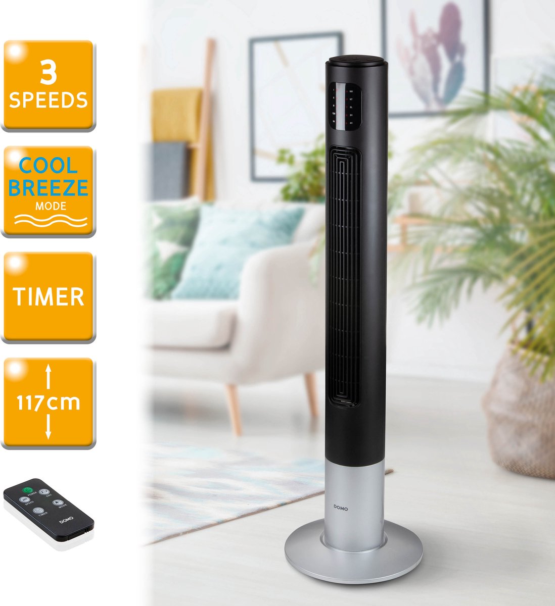 DOMO Standventilator DO8127 bk | 109cm DOMO Standventilator DO8127 bk | 109cm