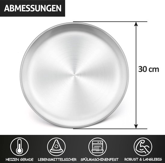 Stalen pizzapan 25,5cm - Balans Horeca