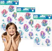 Set de tatouage pour enfants sirène, tatouages ​​pour enfants lavables