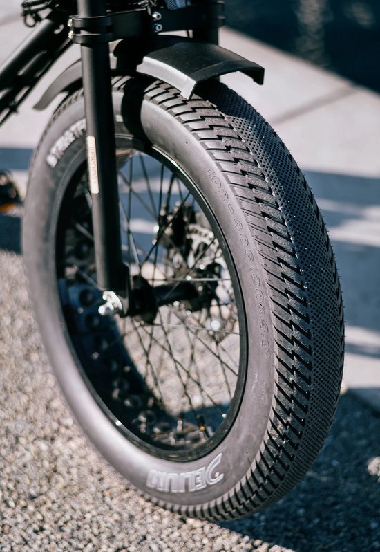 Set de 2 Pneumatiques FatBike URBAN CITY STREETFIGHTER 20" avec Chambres à air 20 x 4,0 pouces ERTRO 100-406 20x4. 0 Pneus Fat bike 20 pouces - Ouxi - Knaap - Phatfour - Super73 - Zwart