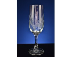 Luxe Kristallen Champagneglazen Set (2 Stuks) – Elegant en Tijdloos Design