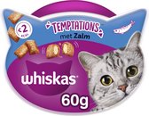 Bol.com Whiskas Kattensnacks - Temptations Snoepjes - Zalm - 8x60g aanbieding