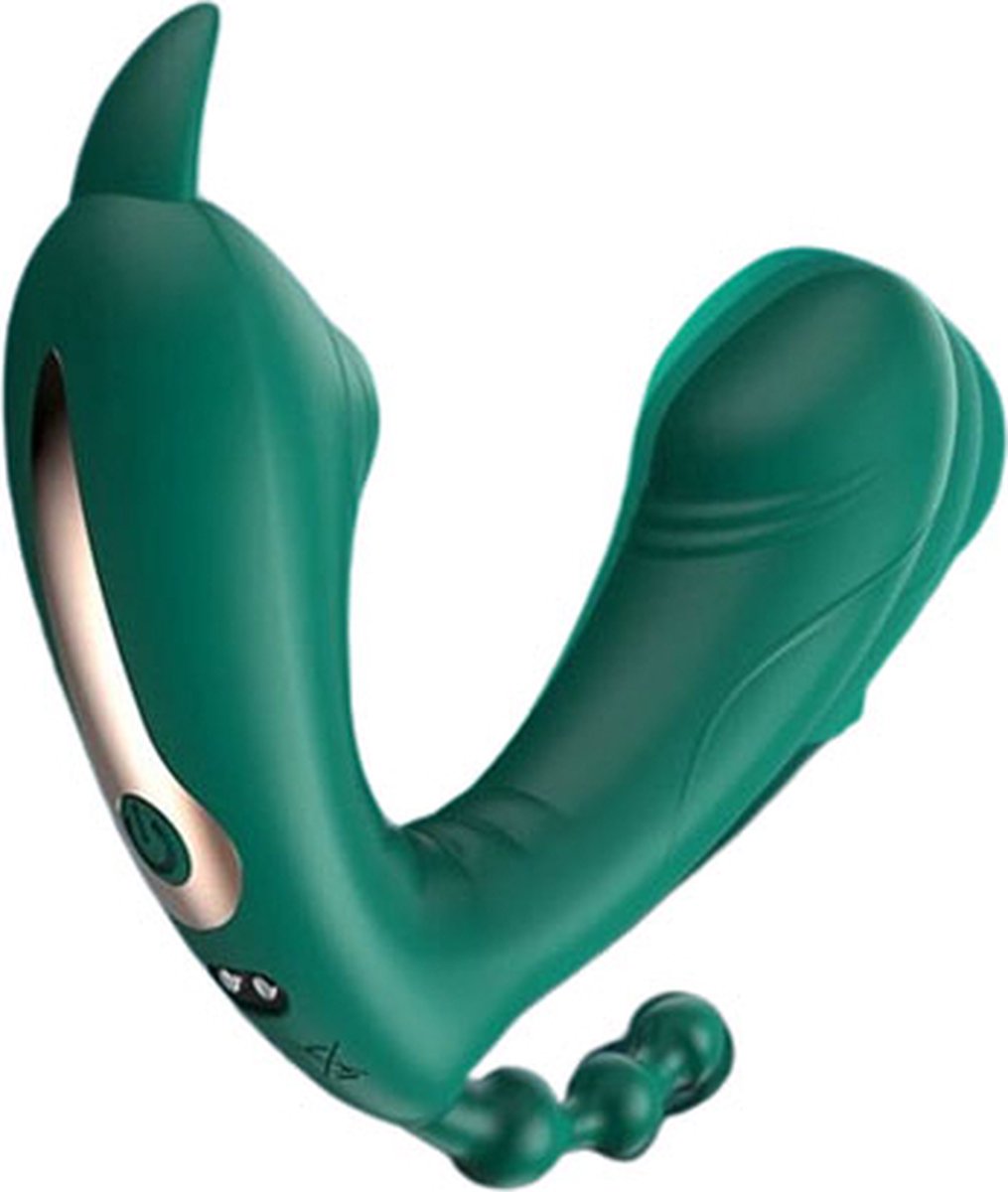 Goedkoopste Super vibrator triple deluxe - Bluetooth - Telefoon bestuurbaar - G-spot - Anale stimulatie - Luchtdruk clitoris - 3 in 1 - Zeer goede kwaliteit