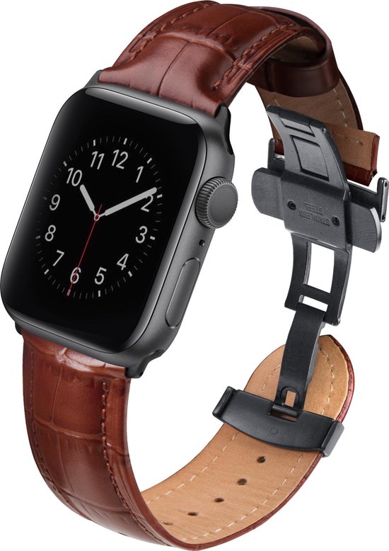 Leren Armband Apple Watch Series 1,2,3,4 & - 42 MM & 44 Horloge Strap -... | bol.com