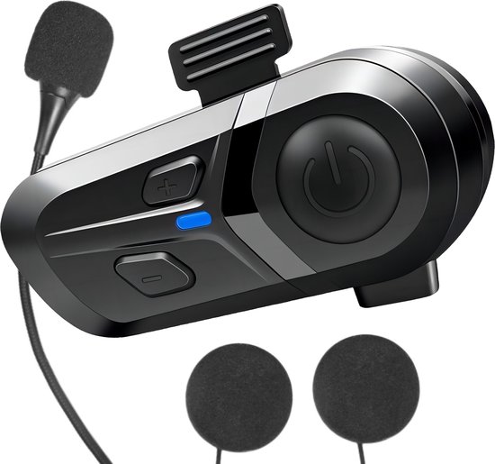 Casque moto Bonuze® L1 - Bluetooth 5.3 - Casque casque - Interphone casque moto - Appels mains libres - Écoute de Musique et Radio - Etanche - Facile à utiliser