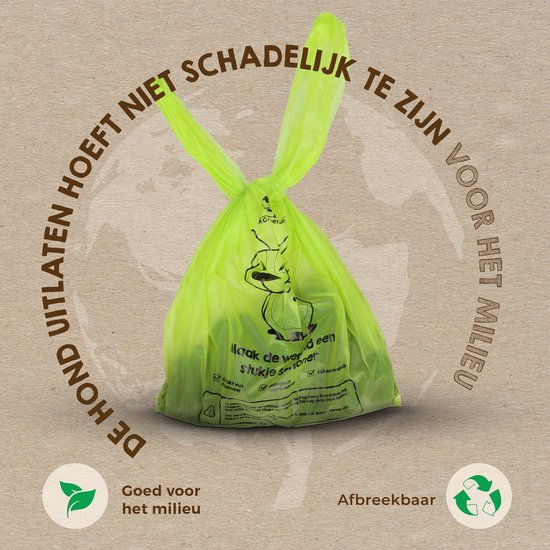 M. Sacs à déjections canines Green Mind avec poignées 600 pièces sacs à crottes pour chiens étanches biodégradables - Chien