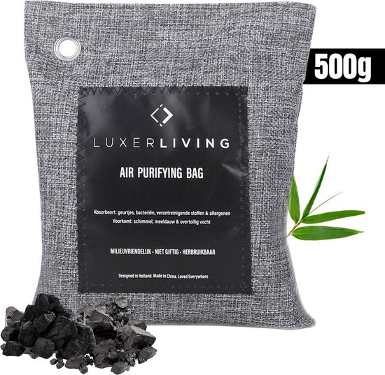 LuxerLiving Geurvreter Natuurlijke Luchtreiniger Luchtverfrisser voor auto, huis en schoenen - 500 gram