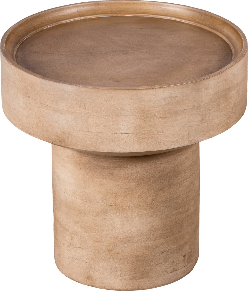 Lewis & Loft Bijzettafel Luus - Rond - FSC® mangohout - Rond ⌀50 - Mat bruin