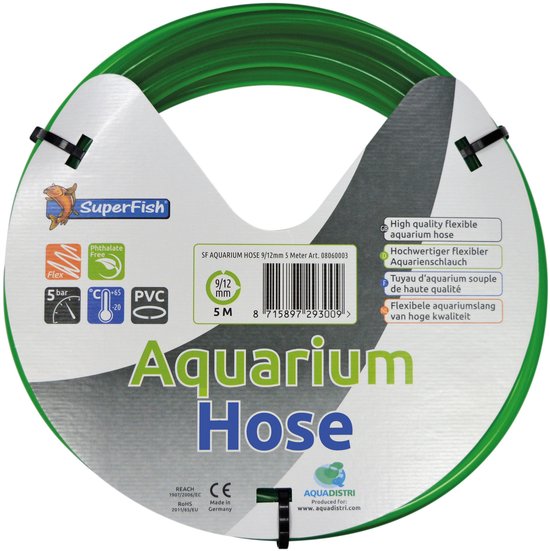 Superfish aquarium slang 9/12mm 5mtr