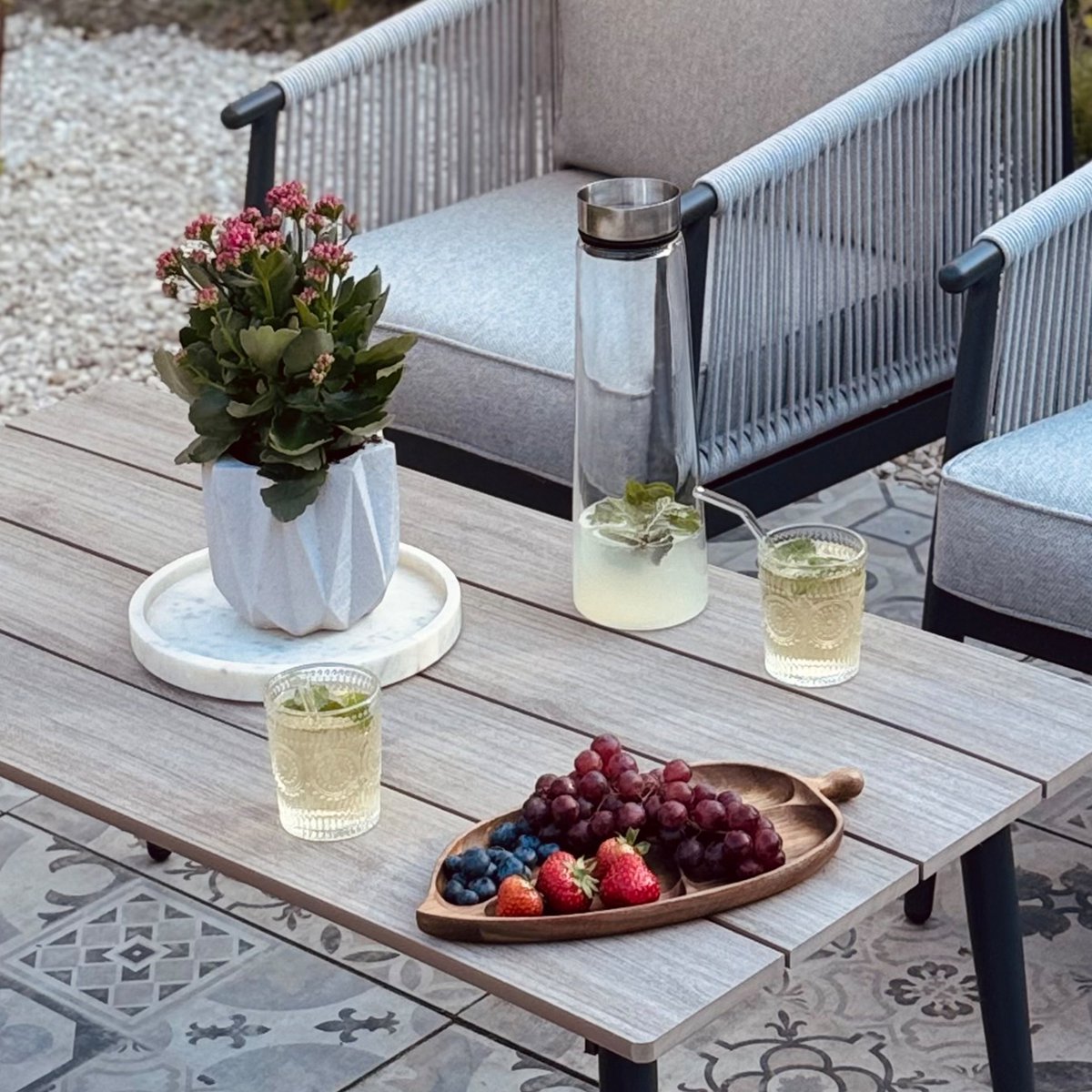 Krumble Karaf van glas - Waterkan - Met deksel - 10,5 x 33 cm (dxh) - 1,5 liter - Glas en RVS — cadeau in Koken & Dineren - foto 3