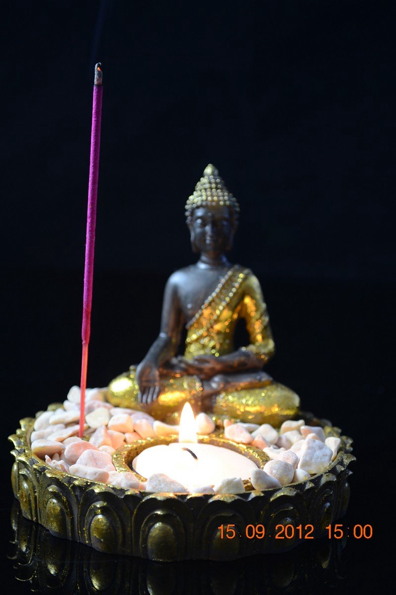 Luxe Buddha Decoratie met Waxinehouder – Rustgevend en Sfeervol Design