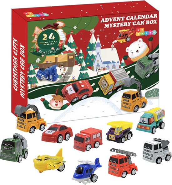 By Baboo - 24 Auto Verrassingen - Auto's Speelgoed Kinderen - Kerstcadeau Jongen - Kerstpakket - Vanaf 4 Jaar - Adventskalender 2024 Jongens - Hot Wheels - 5 jaar, 6 jaar, 7 jaar, 8 jaar, 9 jaar, 10 jaar
