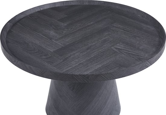Table basse Mannes - ronde - 80cm - gris foncé