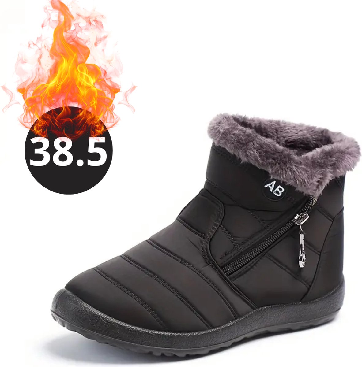Nivard Snowboots Sneeuwschoenen Sneeuwboots Dames Wintersport Ski Skischoenen – 38.5 Zwart
