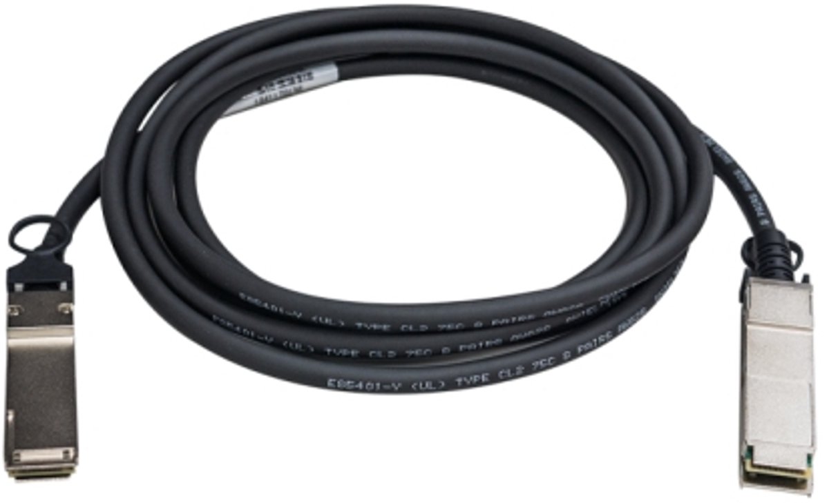 QNAP CAB-NIC40G30M-QSFP InfiniBand-kabel 3 m QSFP+ Zwart