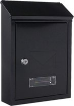Bol.com IBBO® - Wandbrievenbus - Brievenbus Staal - Veilig Slot met 2 Sleutels - Zwart aanbieding