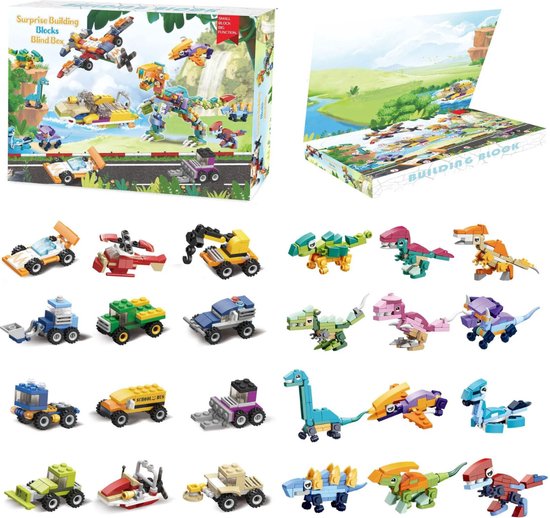 FunFinds - Adventskalender 2024 - Speelgoedset - Bouwset - Machines - Voor kinderen - 24 Unieke Toys - Kerstcadeau - Sinterklaascadeau