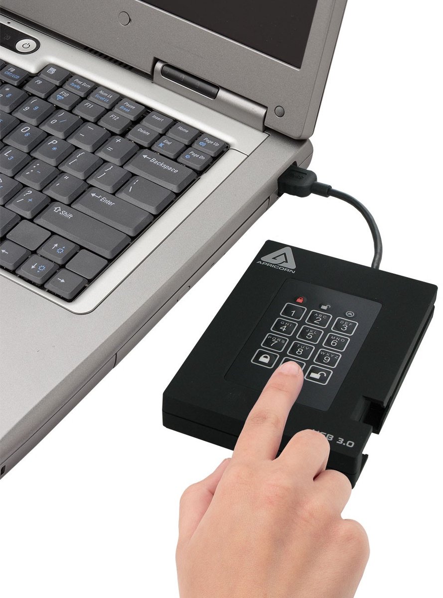 Apricorn Padlock Fortress - FIPS validated 500GB USB 3.0